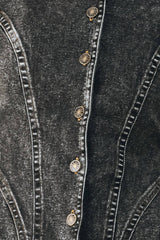 Acid Wash Sculpted Denim Jacket