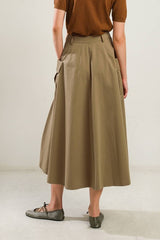 Side Pockets Woven Skirt