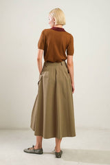 Side Pockets Woven Skirt
