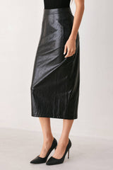 Sienna Faux Leather Midi Skirt (2 Color Ways)