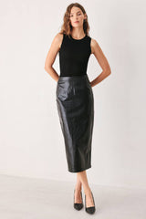 Sienna Faux Leather Midi Skirt (2 Color Ways)