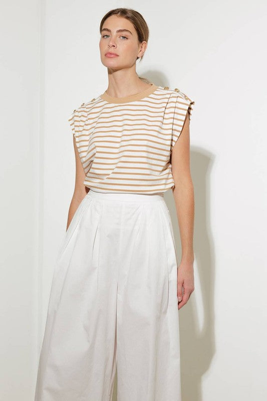 Solid Wide Leg Woven Pants