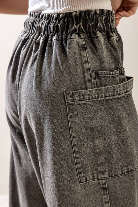 Grey Washed Denim Pant