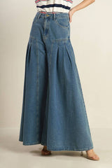 Extra Wide-Leg Denim Pants