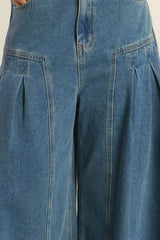 Extra Wide-Leg Denim Pants