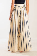 High-Waisted Wide Leg Striped Pants