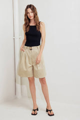 Utility High-Waisted Shorts