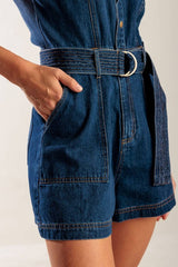 Sleeveless Denim Romper