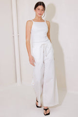 Cotton Wide Leg Pants