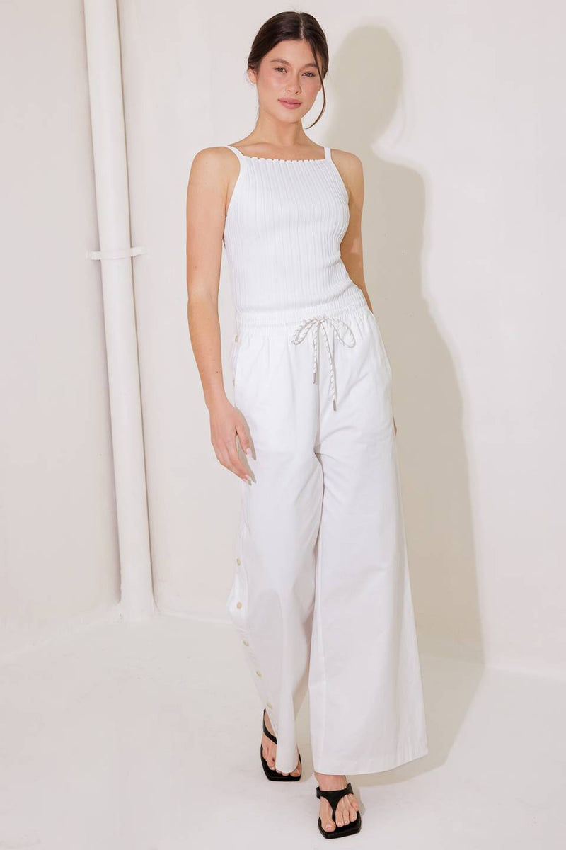 Cotton Wide Leg Pants