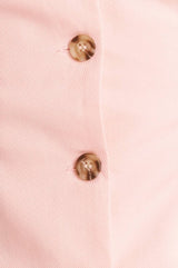 Light Pink Tailored Button-Front Vest