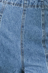 High-Waisted Wide Leg Denim Pants