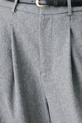 Solid Woven Wide-Leg Trousers