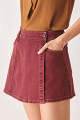 Wrap Denim Skort