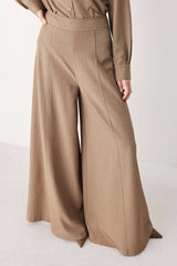 Tailored Pinstripe Wide Leg Pants