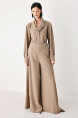 Tailored Pinstripe Wide Leg Pants