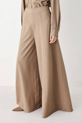 Tailored Pinstripe Wide Leg Pants