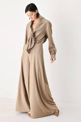 Tailored Pinstripe Wide Leg Pants