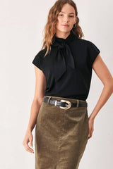 Noelle Tie-Neck Knit Top