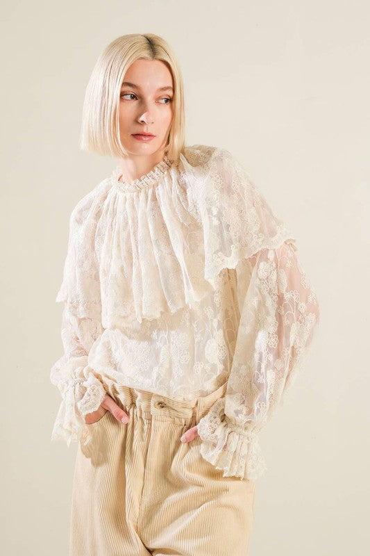 OHOTORO | Good things, Enjoy in bits ohotoro Dolly Lace Blouse ivory