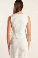 White Lace Sleeveless Vest