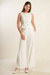 White Lace Sleeveless Vest