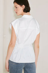 Peplum Top with Corset Waist