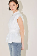 Peplum Top with Corset Waist