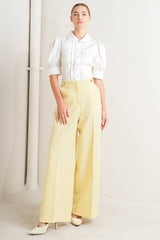 White Cotton Pintuck Blouse