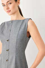Sculpted Solid Woven Top