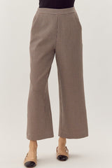Checkered Print Wide-Leg Pants