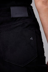 Black Suede-Feel High Rise Pants