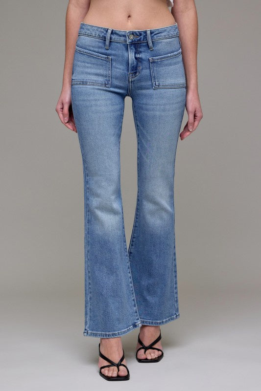 Mid-Rise Flare Jeans