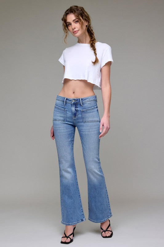 Mid-Rise Flare Jeans