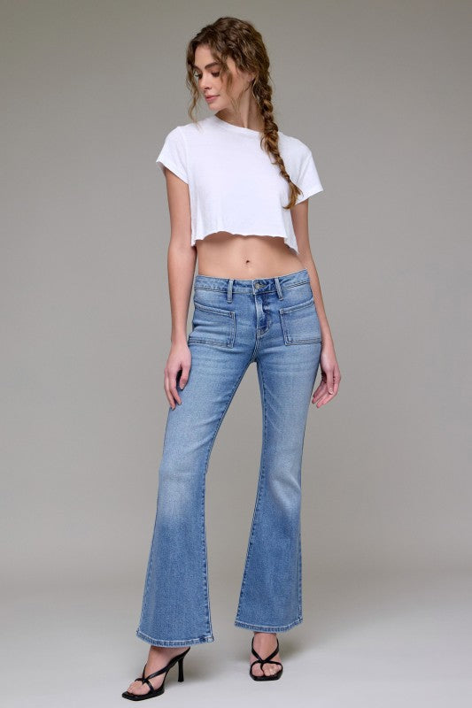 Mid-Rise Flare Jeans