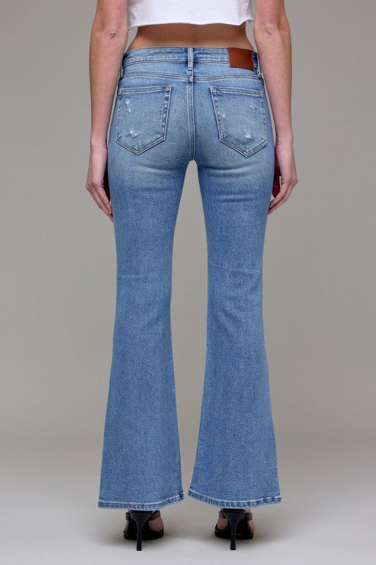 Mid-Rise Flare Jeans