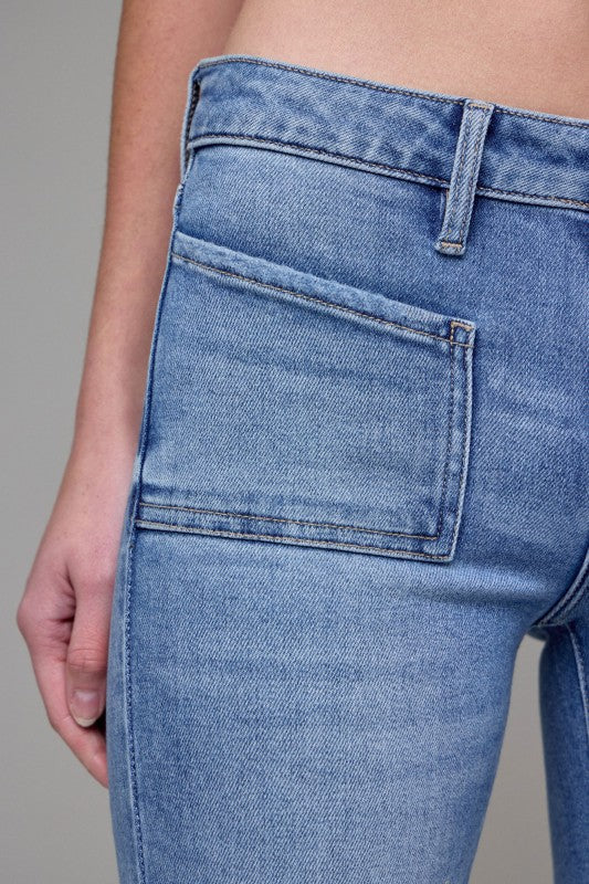 Mid-Rise Flare Jeans