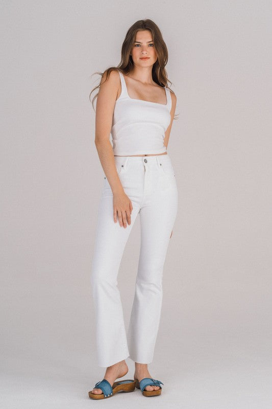 Inseam Flared White Denim