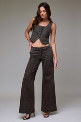 Chic Leopard-Print Wide-Leg Pants