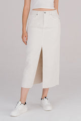 Peyton High Waist Midi Skirt ( Lt. Blue, Sea Salt)