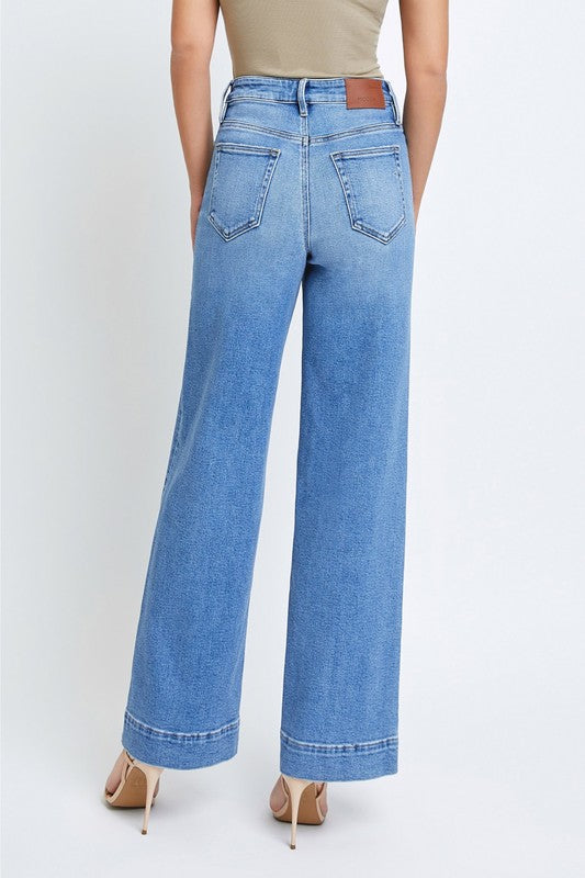 Front Pockets Wide Leg Jeans