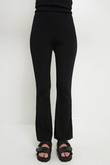 Rib Flared Knit Pants