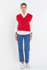 Throw On Solid Sweater Vest (2 Color Ways)