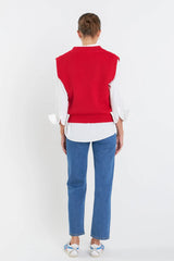 Throw On Solid Sweater Vest (2 Color Ways)