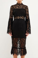 Cutout Lace Midi Dress