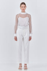 Speckled Mesh Blouse