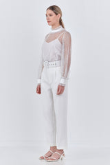 Speckled Mesh Blouse