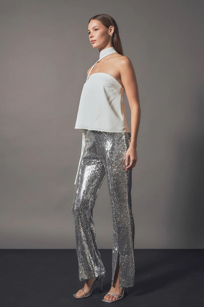 Sequin Flare Pants