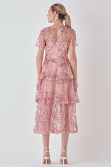 Sequins Embroidered Maxi Dress