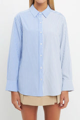 Color Block Stripe Shirt